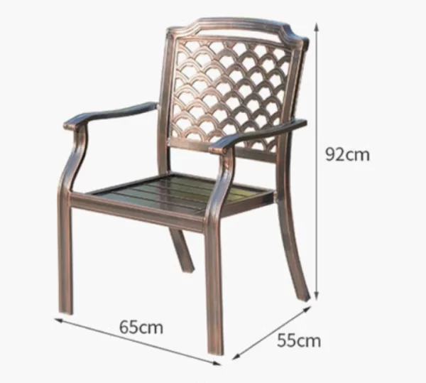 Cast Aluminium Table and Chairs image 1