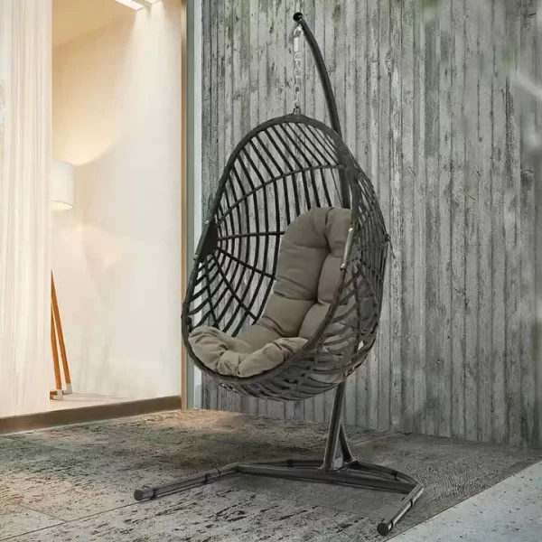 Comfortable Egg Chair Swing Fold-able Garden Home Swing Rust-Resistant Outdoor Chair Furniture outdoor furniture manufactuer in China