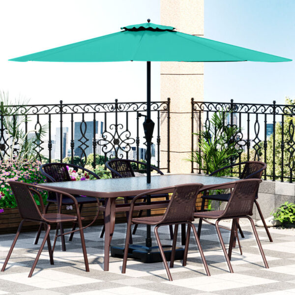 Enjoy Outdoor Dining in Comfort with a Garden Table with Parasol Hole outdoor furniture manufactuer in China