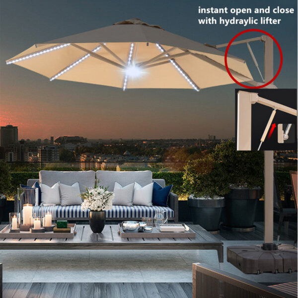 Hydraulic Instant Open and Close Aluminum Patio Umbrella detail3