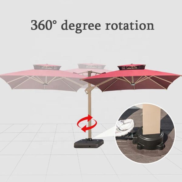 Hydraulic Instant Open and Close Aluminum Patio Umbrella detail5