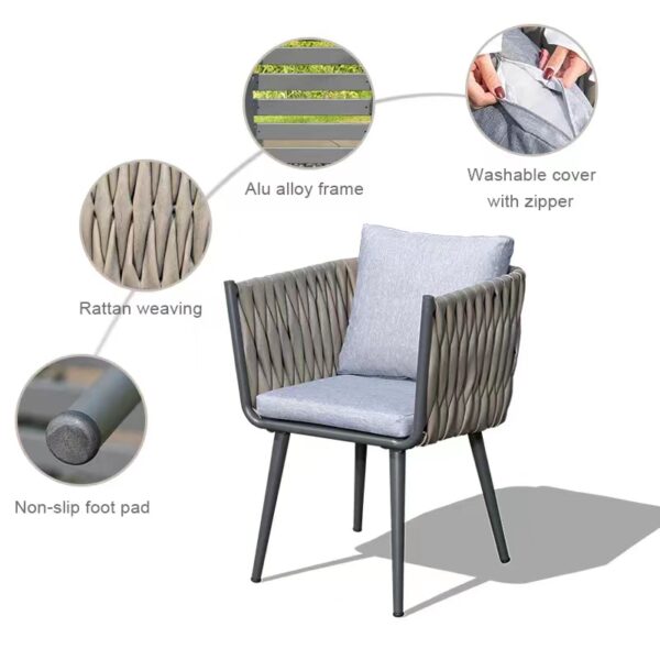 Patio Conversation Set with Aluminum Frame and Personalized Backrests Best Patio Furniture for Your Garden or Hotel outdoor furniture manufactuer in China