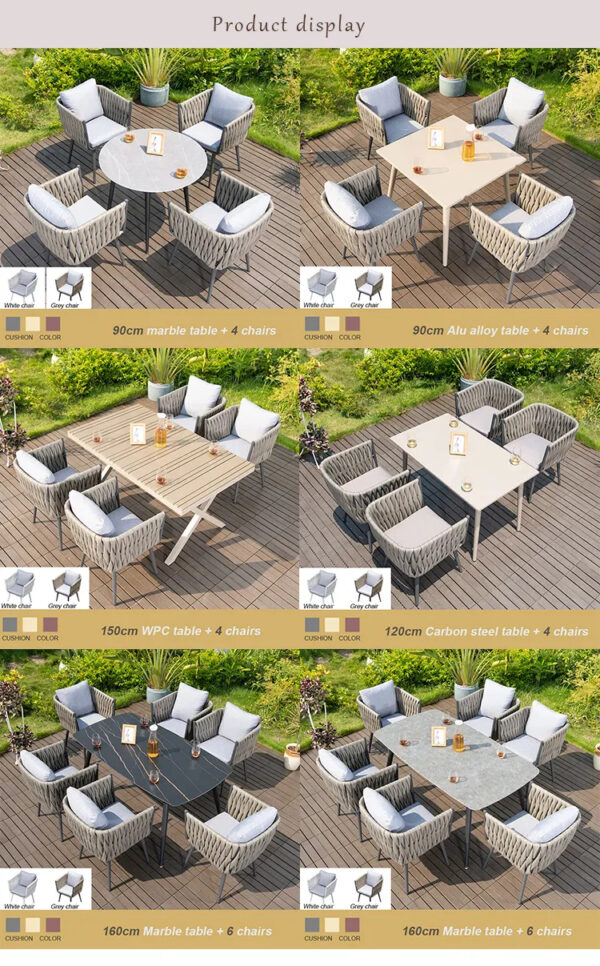 Patio Conversation Set with Aluminum Frame and Personalized Backrests Best Patio Furniture for Your Garden or Hotel outdoor furniture manufactuer in China