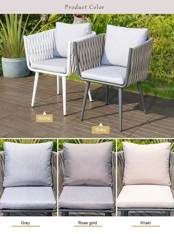 Patio Conversation Set with Aluminum Frame and Personalized Backrests Best Patio Furniture for Your Garden or Hotel outdoor furniture manufactuer in China