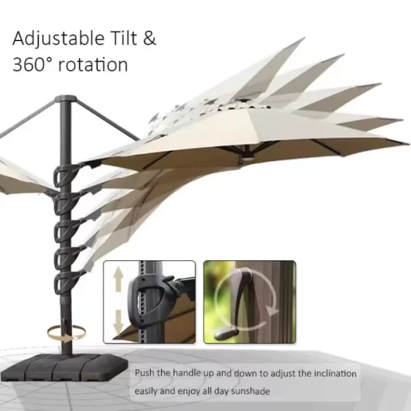 Enhance Your Outdoor Experience with Stylish Patio Umbrellas with Solar Lights outdoor furniture manufactuer in China