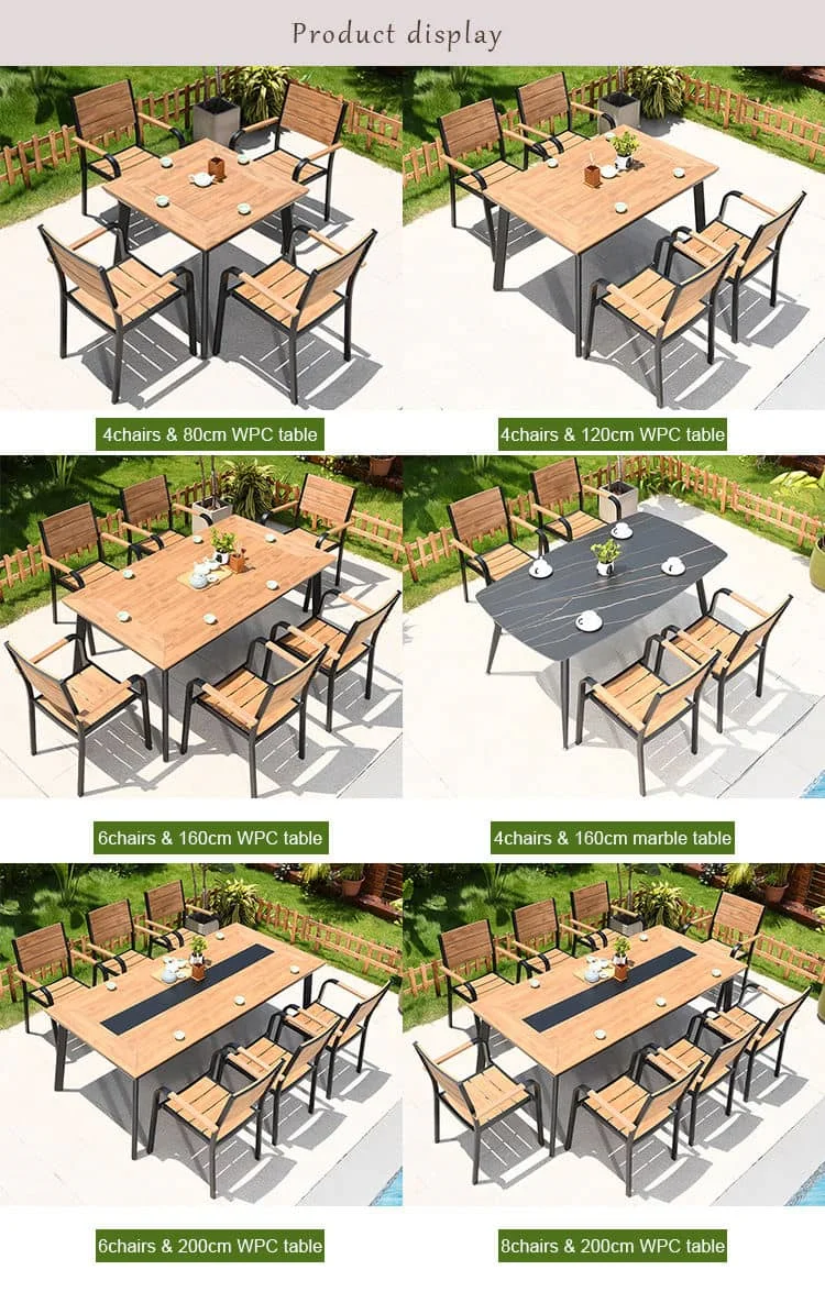 Garden 9pcs Conversation Set Durable Polywood Table and Chairs Outdoor Patio Balcony Furniture on Sale outdoor furniture manufactuer in China