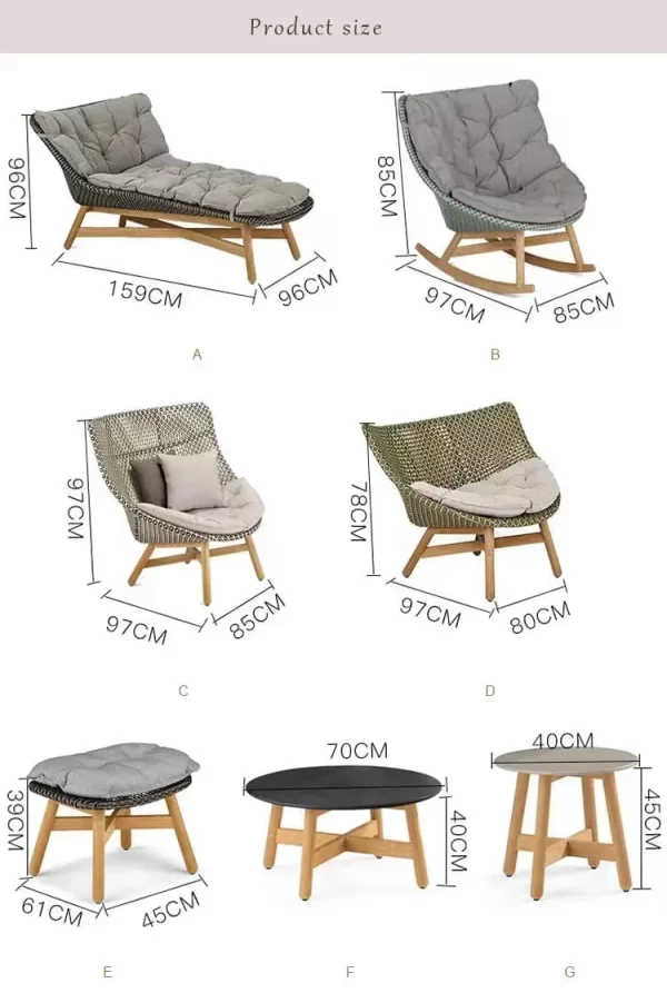 Cheap Modern Reclining Garden Chairs Hotel Patio Relax Chair Best Quality Garden Furniture outdoor furniture manufactuer in China