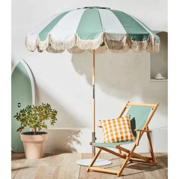 Wholesale Luxury Outdoor Space Romantic Beach Fringe Umbrella UV Protection Colorful Sun Shelter Canopy Beach Cabana With Tassels outdoor furniture manufactuer in China