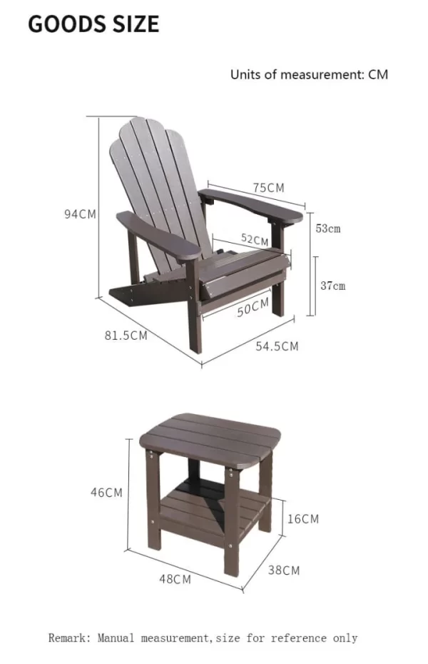 Polywood Adirondack Chairs wholesale hdpe Adirondack Chair Outdoor Furniture Garden Chairs and Tables outdoor furniture manufactuer in China