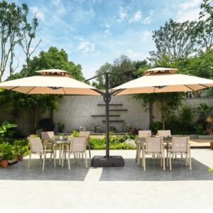 Double-Sided Patio Cantilever Umbrella