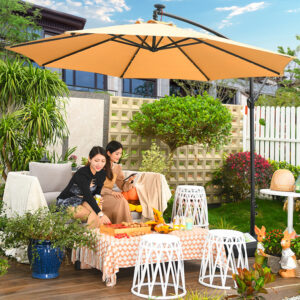 9 ft umbrella tilting garden parasol