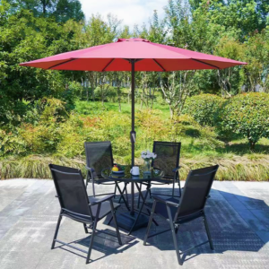 4-Person Outdoor Dining Set with Umbrella