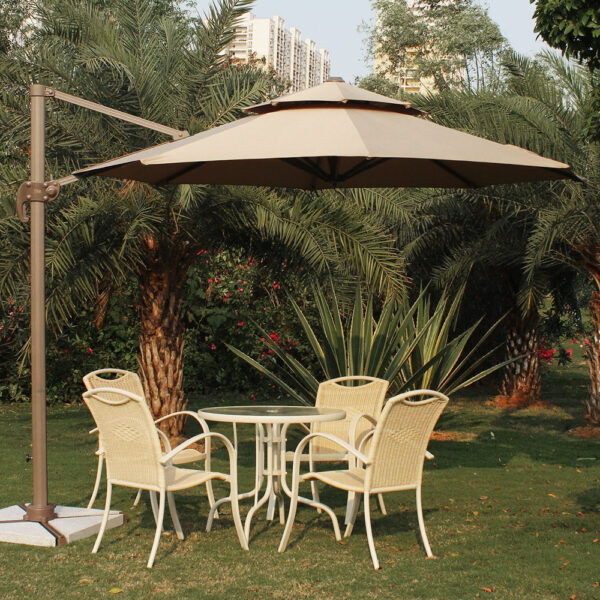 cantilever umbrella with rolling base