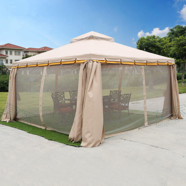 gazebo with mosquito netting