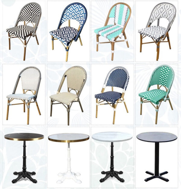 French Style Bistro Rattan Chairs