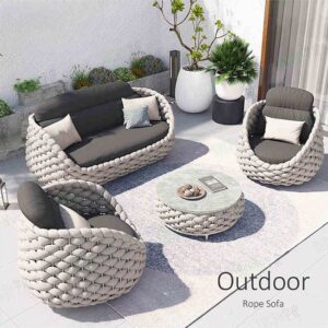 Rope Woven Outdoor Sofa Set 