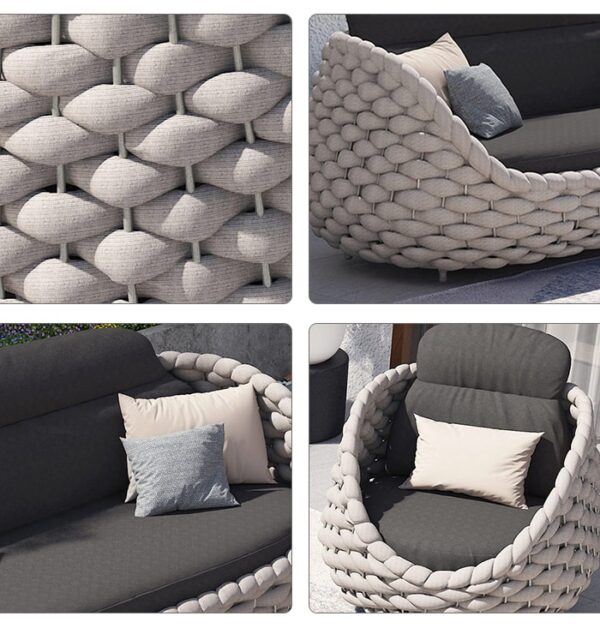 Rope Woven Outdoor Sofa Set 