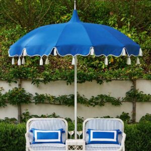 fringe pool umbrella blue