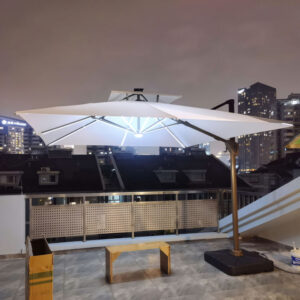 Economy Cantilever Sun Parasol 3m with Led Lights