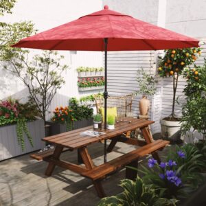 Food Truck Area Table and Benches 