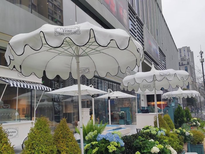 pagoda umbrella with logo