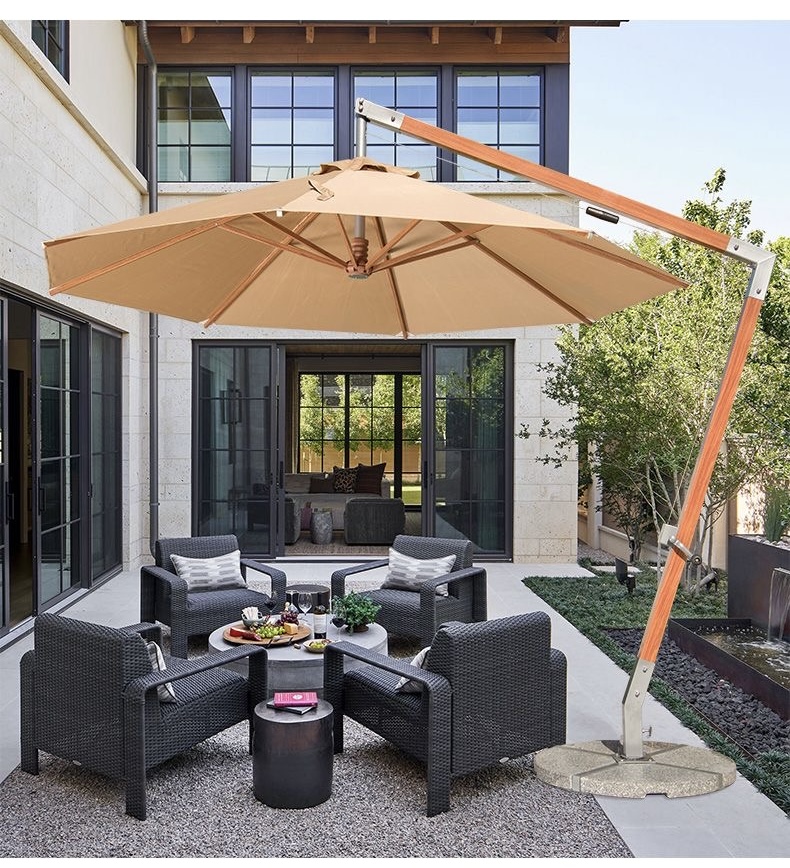 Luxury Wooden Hanging Umbrella